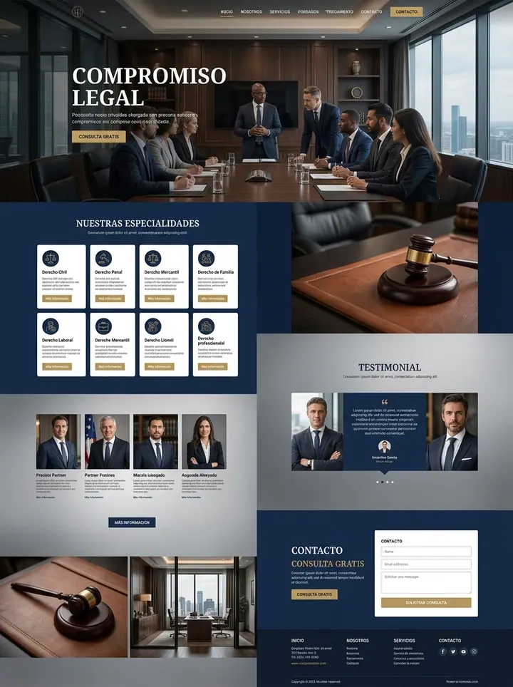 Vista previa de un concepto de estudio jurídico: web corporativa