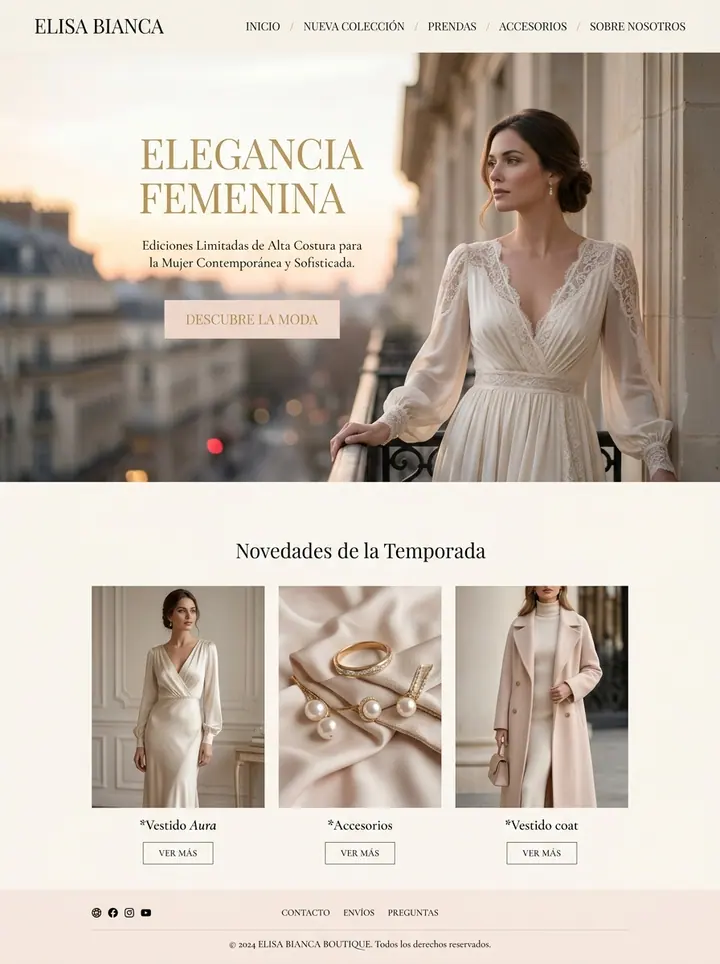 Vista previa de un concepto de moda femenina: tienda de moda